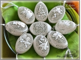 Bombki ażurowe rzeźbione - Egg art